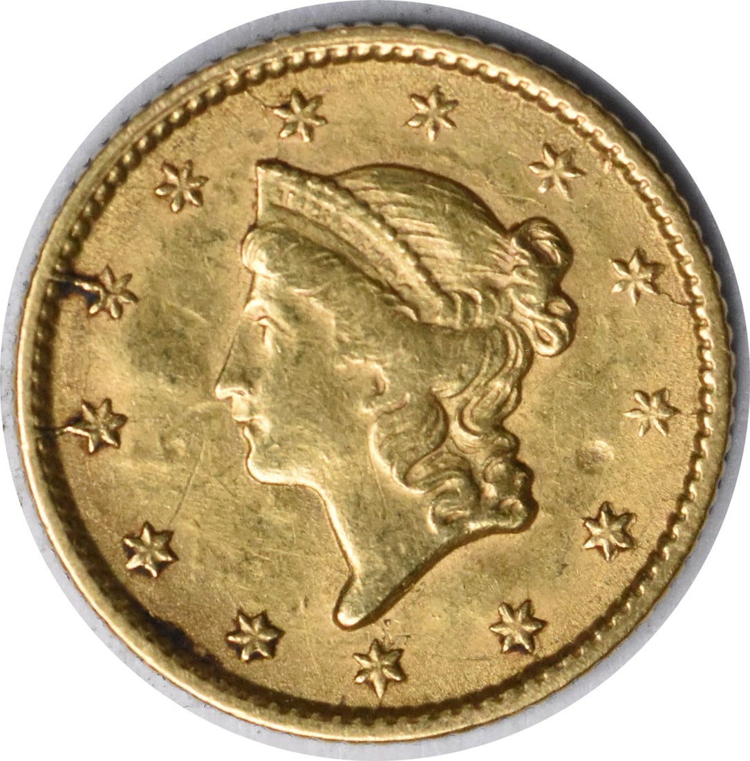 Uncertified EF 1 $1 Gold Type 1853: Uncertified EF 1 $1 Gold Type 1853 EF 1 $1 Gold Type 1853 - A Rare Circulated Piece from the Early Days of American Coinage. This Uncertified $1 Gold Piece, minted in Philadelphia in 1853, boasts a ri