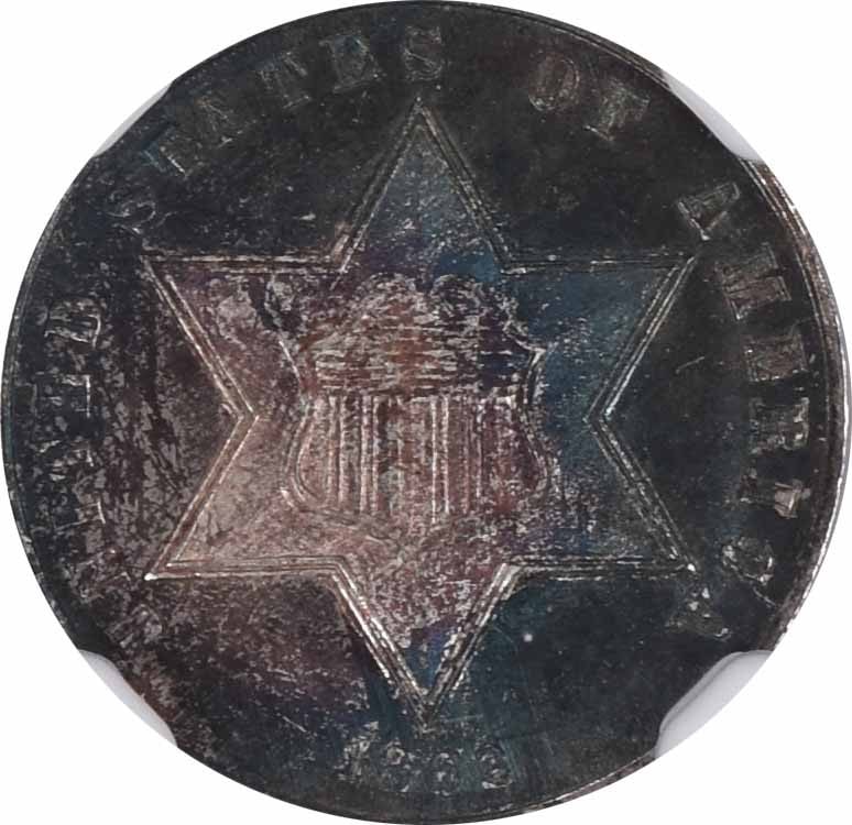 Silver MS67 Cent Three Cent 1862 - 2