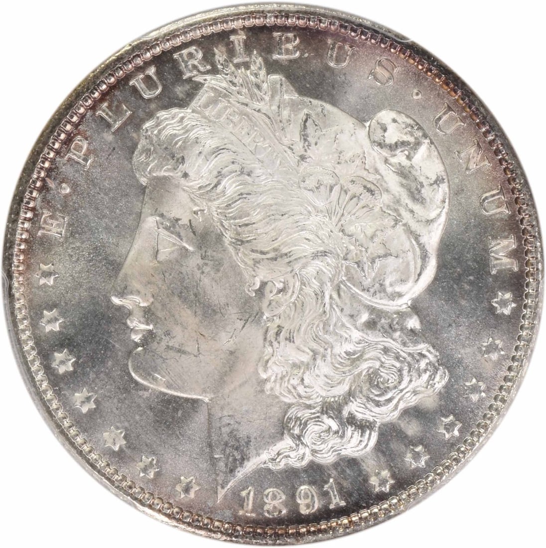 1891-CC Morgan Silver Dollar MS65 PCGS - 2