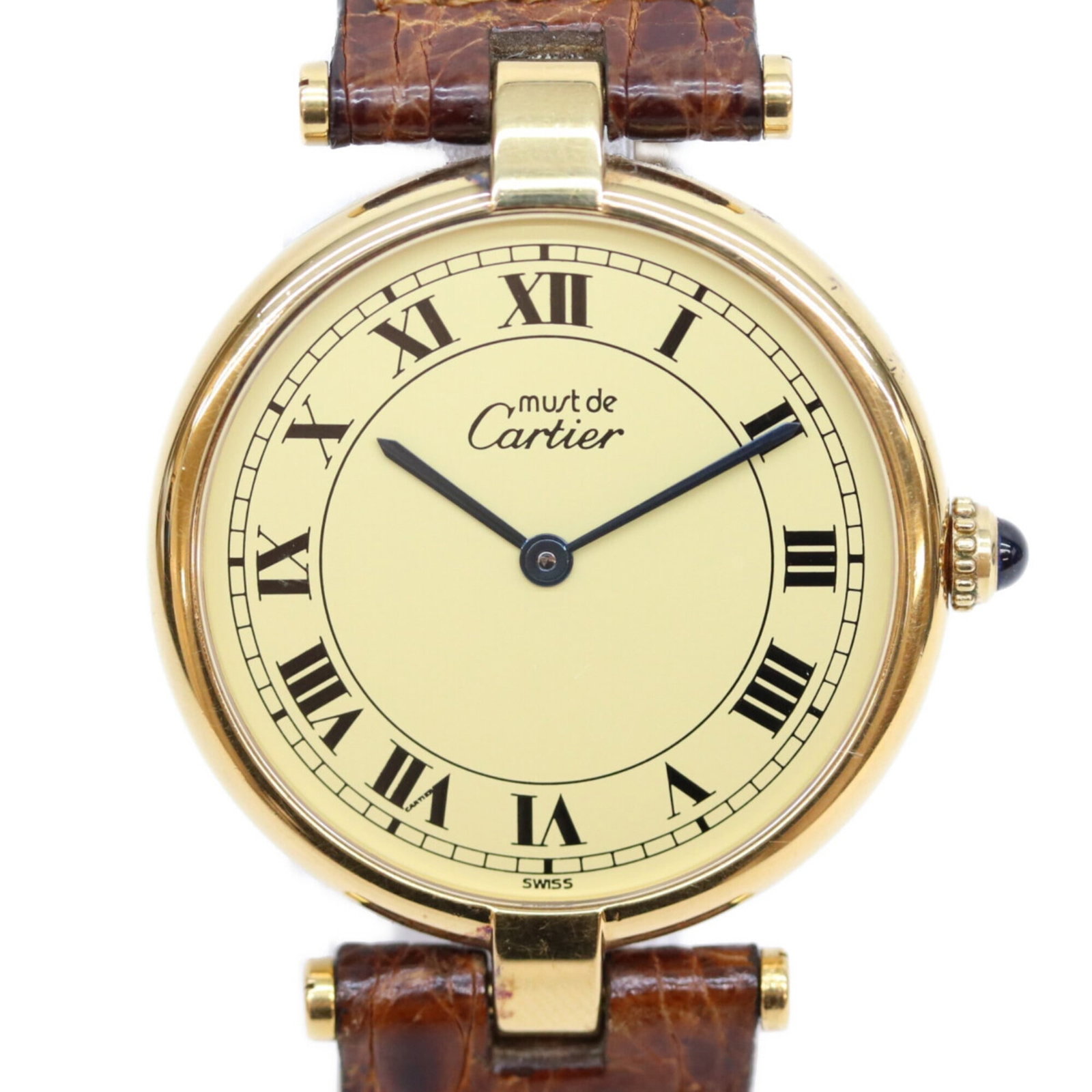 Cartier Wristwatch: Cartier Wristwatch Silver Cartier wristwatch with an ivory dial, featuring a quartz movement and a case diameter of 30mm. This elegant timepiece is designed for women and comes in a range of wrist siz