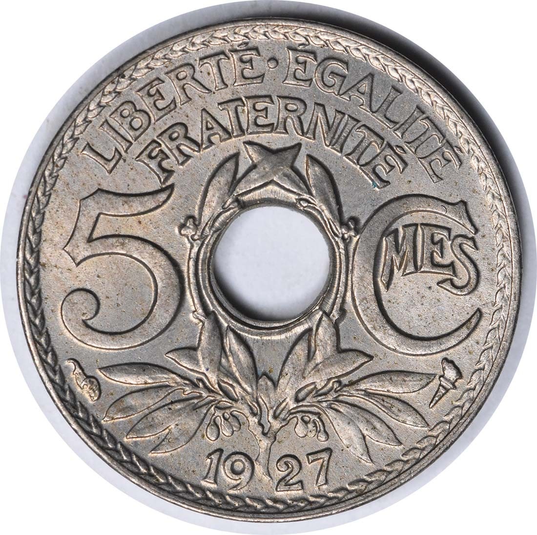 1927 France 5 Centimes KM875 MS63 Uncertified: 1927 France 5 Centimes KM875 MS63 Uncertified MS63 1927 France 5 Centimes, a highly detailed and well-struck coin, boasts a rich history in this circulated uncirculated specimen. The 1927 France 5 Cen