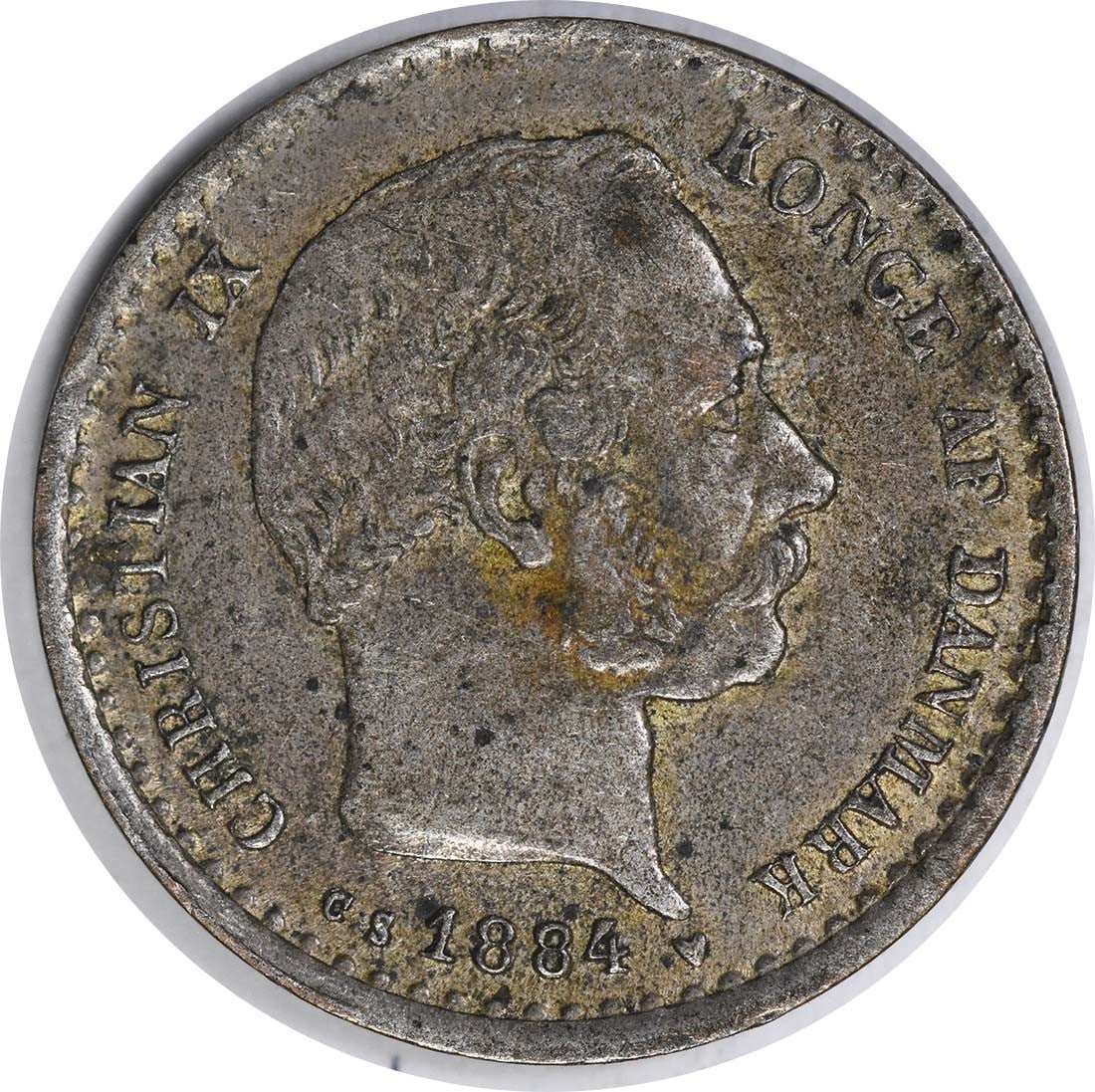 Denmark 10 Ore KM 795.1 EF Uncertified 1884: Denmark 10 Ore KM 795.1 EF Uncertified 1884 This 1884 Denmark 10 Ore coin features a KM number of 795.1, indicating a specific minting mark, and is graded EF, indicating excellent condition. The coin 