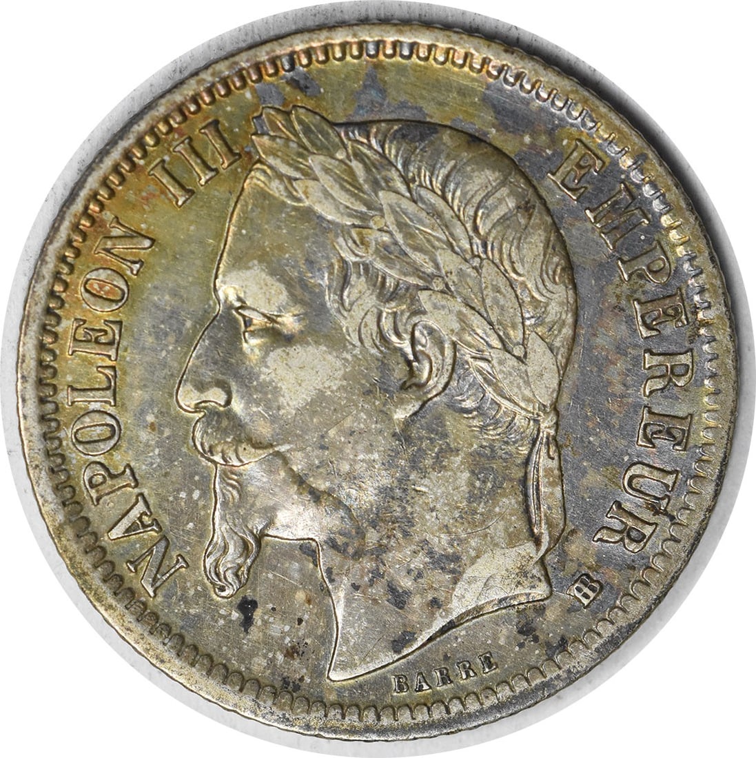 1870 BB France 1 Franc KM806.2 EF Uncertified (1 of 2)