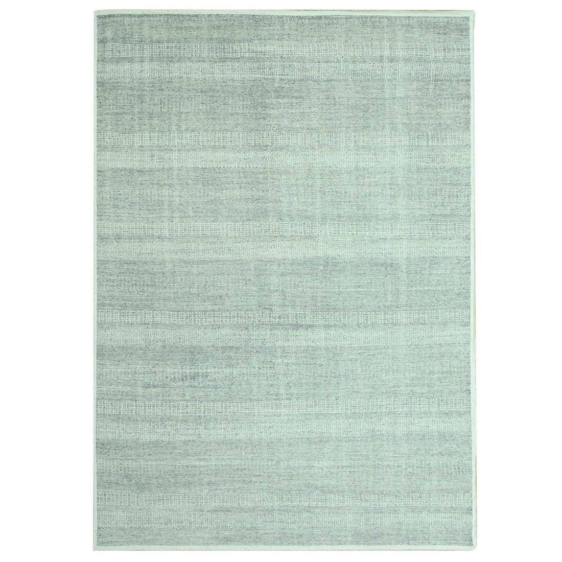 Hand Knotted Rug 10'x14' Gray Wool Oxidized and Distressed Grass Design: Hand Knotted Rug 10'x14' Gray Wool Oxidized and Distressed Grass Design The 10'x14' Hand Knotted Wool Rug boasts a stunning gray oxidized and distressed grass design, perfectly capturing the essence