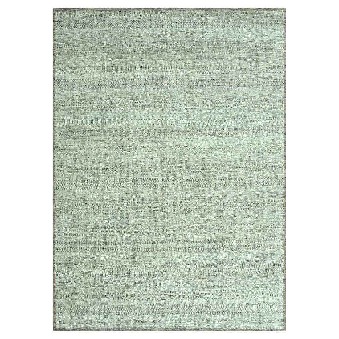 Modern Hand Knotted Rug 10'1"x14'3" Brown Pure Wool Oxidized Grass Design: Modern Hand Knotted Rug 10'1"x14'3" Brown Pure Wool Oxidized Grass Design Modern Hand Knotted Wool Rug in Brown Oxidized Grass Design. This 10'1"x14'3" rectangular rug features a unique oxidized grass