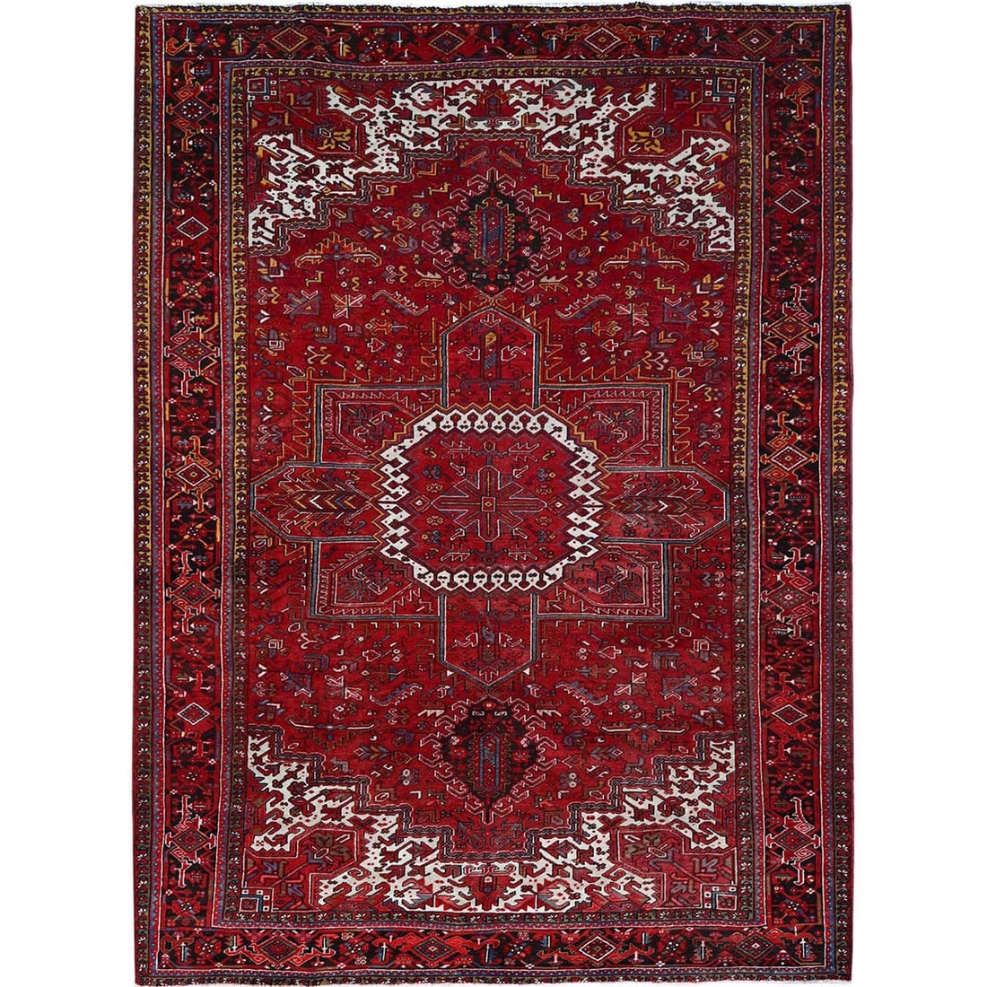 Penn Red Hand Knotted All Wool Thin Cropped Oriental Rug 10'2"x13'8: Penn Red Hand Knotted All Wool Thin Cropped Oriental Rug 10'2"x13'8 The Penn Red Hand Knotted All Wool Thin Cropped Oriental Rug is a stunning example of traditional Turkish craftsmanship, featuring a