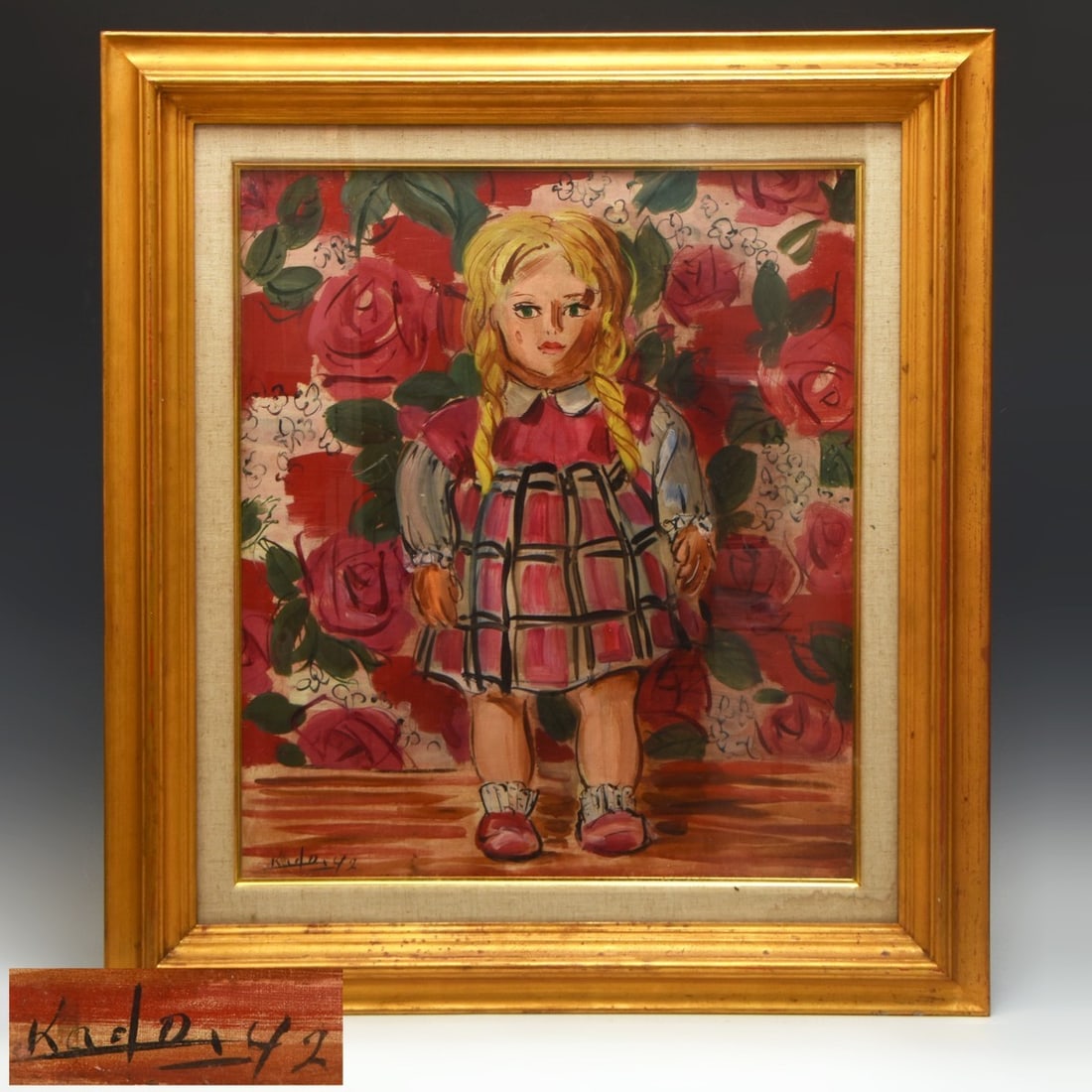 Hiroshi Kado Oil Painting Western Doll Rose Japanese Listed Artist F10: Hiroshi Kado Oil Painting Western Doll Rose Japanese Listed Artist F10 Item Specifics: Artist: Hiroshi Kado Unit Of Sale: Single Piece Signed By: Hiroshi Kado Signed: Yes Size: Medium Material: Canvas