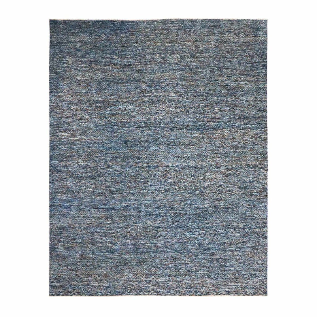 8'x10'1" Blue Kohinoor Herat Wool Hand Knotted Rug Small Geometric Design: 8'x10'1" Blue Kohinoor Herat Wool Hand Knotted Rug Small Geometric Design This stunning 8'x10'1" Blue Kohinoor Herat Wool Hand Knotted Rug boasts a striking small geometric design, showcasing the intr