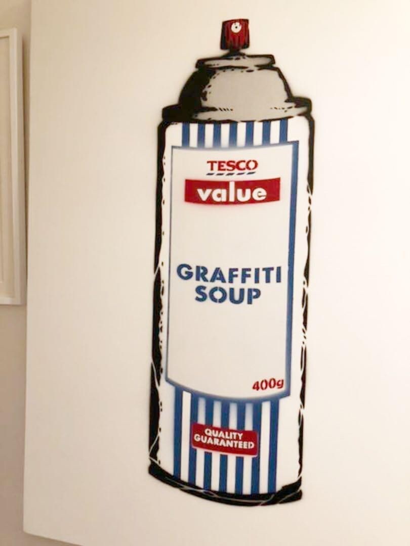 Oversize Painting Stencil Spray on Canvas Gagnon Rene homage Warhol Andy (1 of 5)