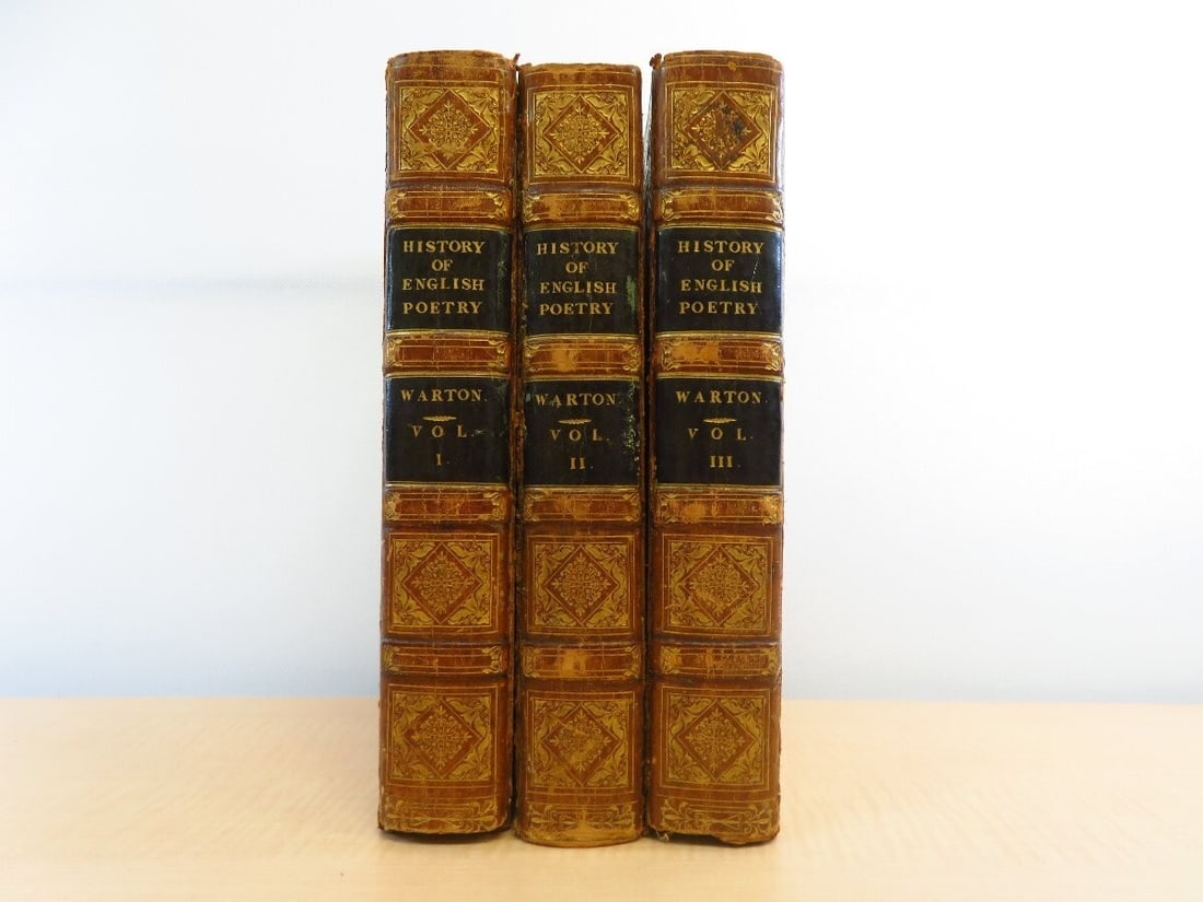 The History of English Poetry by Thomas Warton - First Edition - 1774-1781 3vol (1 of 10)