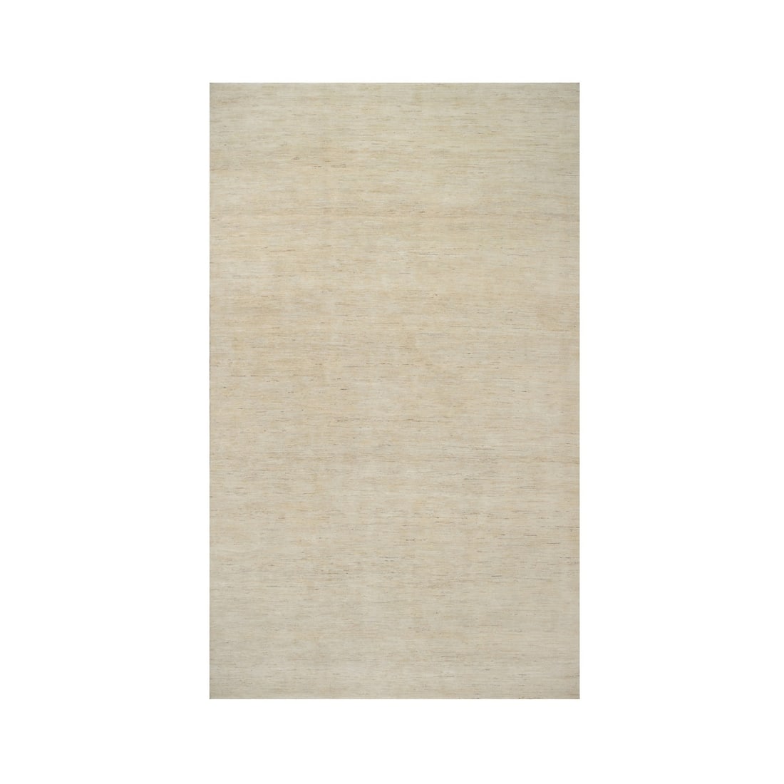 8'1"x15'10" White Plain Design Lori Buft All Wool Hand Knotted Runner Rug: 8'1"x15'10" White Plain Design Lori Buft All Wool Hand Knotted Runner Rug This stunning 8'1"x15'10" hand-knotted wool runner rug boasts a crisp ivory color and a classic white plain design, adding a t