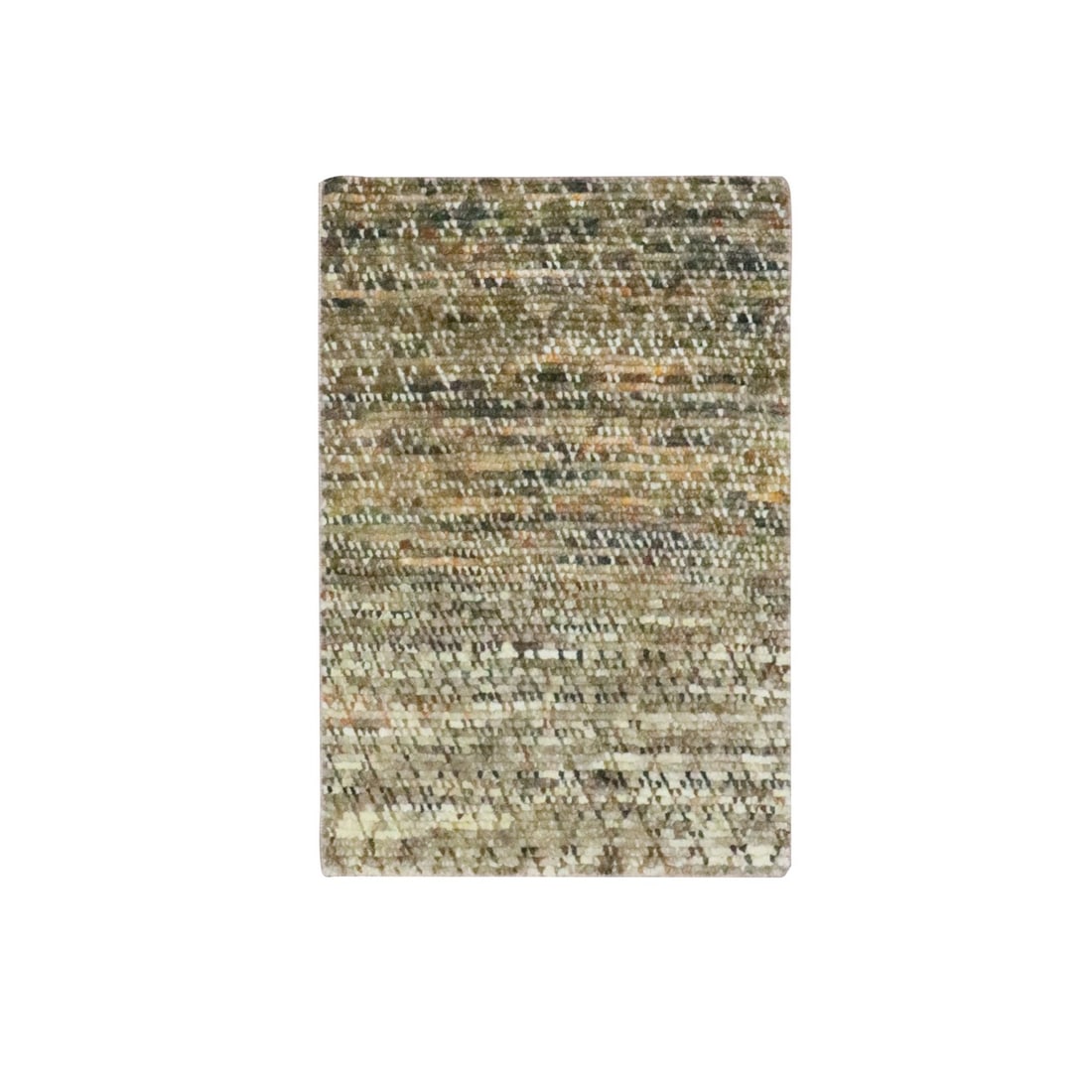 Oriental Hand Knotted Wool Mat Sample Brown 2'x3'1" Grass Design: Oriental Hand Knotted Wool Mat Sample Brown 2'x3'1" Grass Design Brown 2'x3'1" Hand Knotted Wool Mat with a unique Grass Design, showcasing the intricate craftsmanship of Oriental hand-knotted wool ru