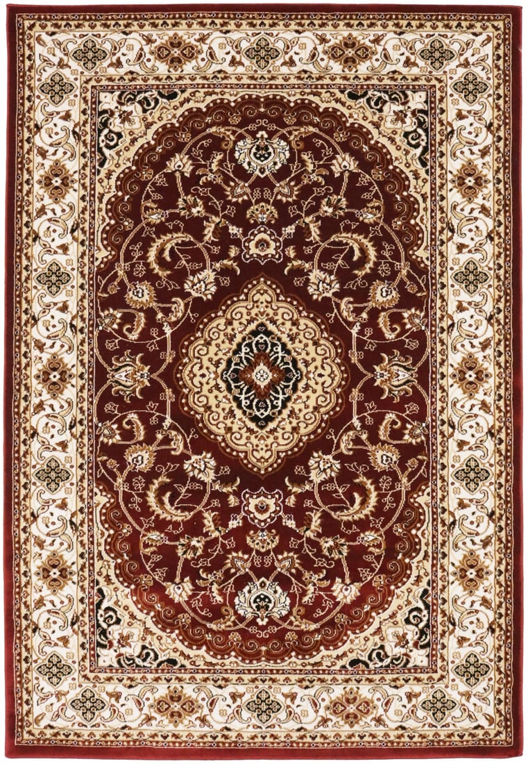 Red Floral Oriental Style Foyer Decor 4X6 Machine-Made Rug Room Floor Carpet Hand-Knotted (1 of 18)