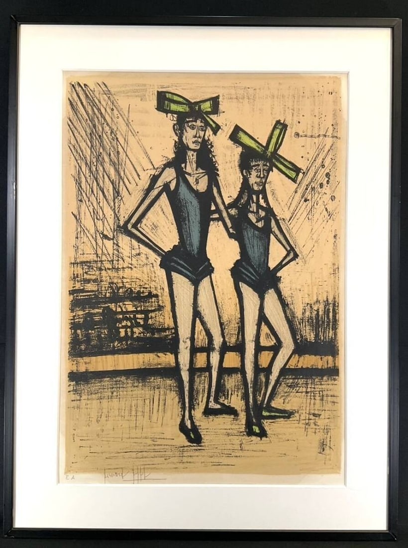 Bernard Buffet Les Deux Acrobates 1968 Signed EA Lithograph Mon Cirque: Bernard Buffet Les Deux Acrobates 1968 Signed EA Lithograph Mon Cirque Item Specifics: Unit Of Sale: Single Piece Artist: Bernard Buffet Signed By: Bernard Buffet (1928-1999 France) Image Orientation: