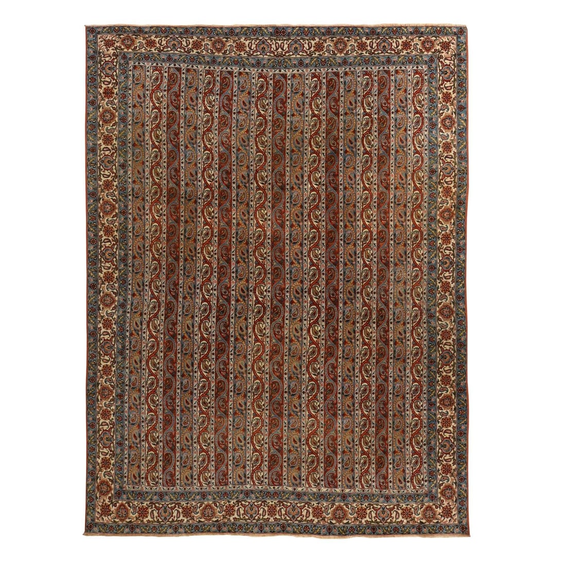 7'x10'4" Red Antique Zoroastrian Design Wool Hand Knotted Oriental Rug (1 of 10)