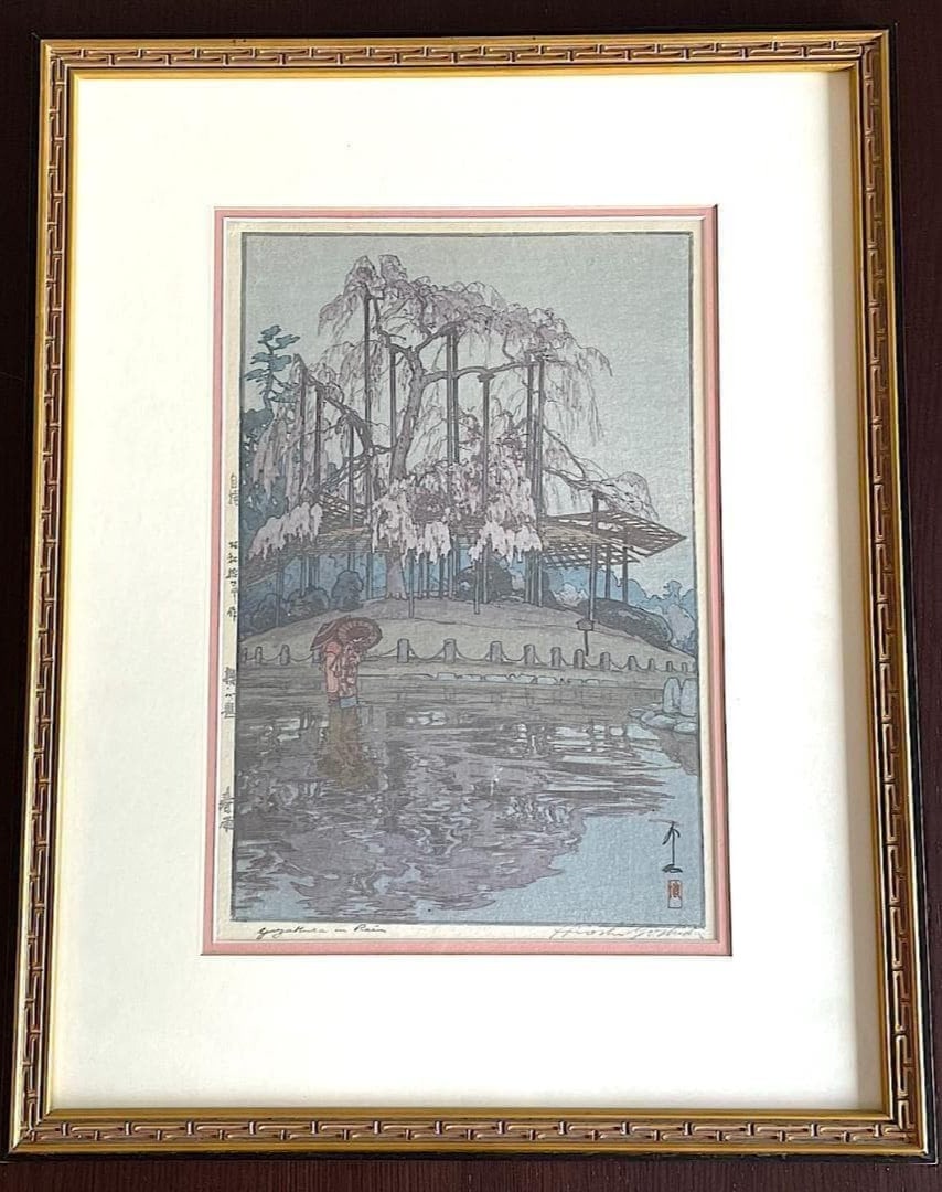 Hiroshi Yoshida signed woodblock print shin hanga (1 of 10)