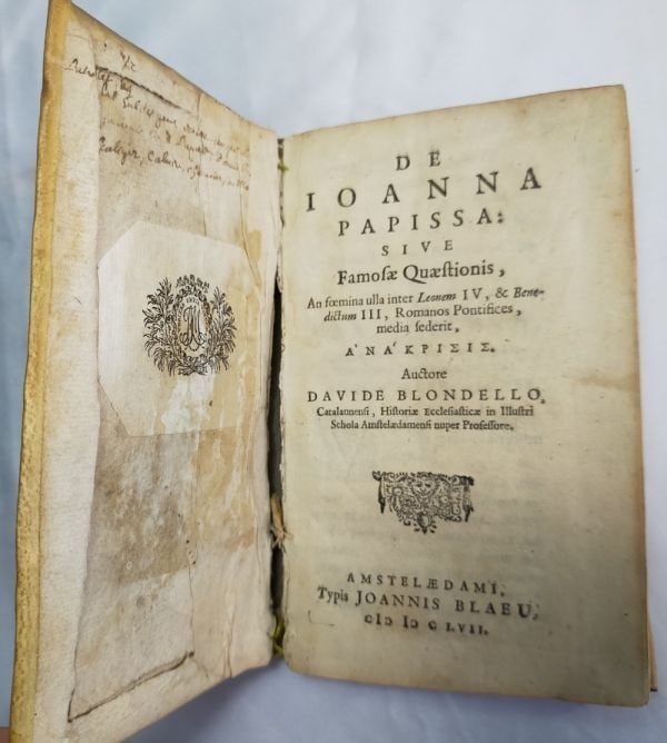 1657 De Ioanna Papissa David Blondel First Edition Pope Joan Myth Joannes Blaeu (1 of 10)