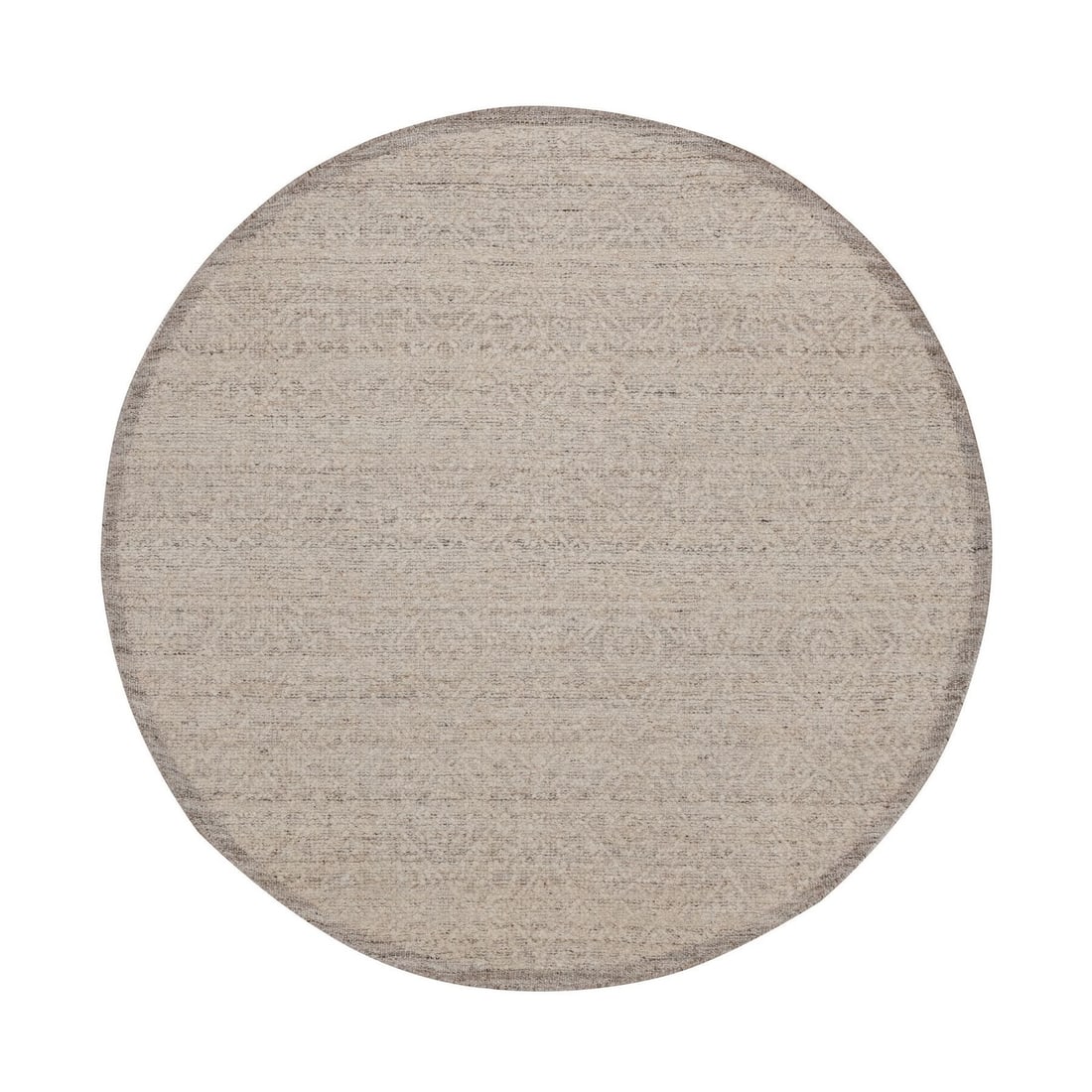 Beaver Brown Wool Textured Round Hand Knotted Pure Modern Tone: Beaver Brown Wool Textured Round Hand Knotted Pure Modern Tone The Beaver Brown Wool Textured Round Hand Knotted Pure Modern Tone rug boasts a stunning solid field color and a hand-knotted wool pile, 