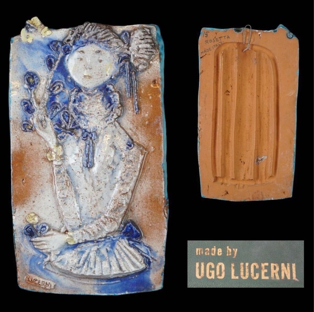 Ceramic Relief Plaque Italy Signed Wall Sculpture Ugo Lucerni 52.5cm (1 of 9)