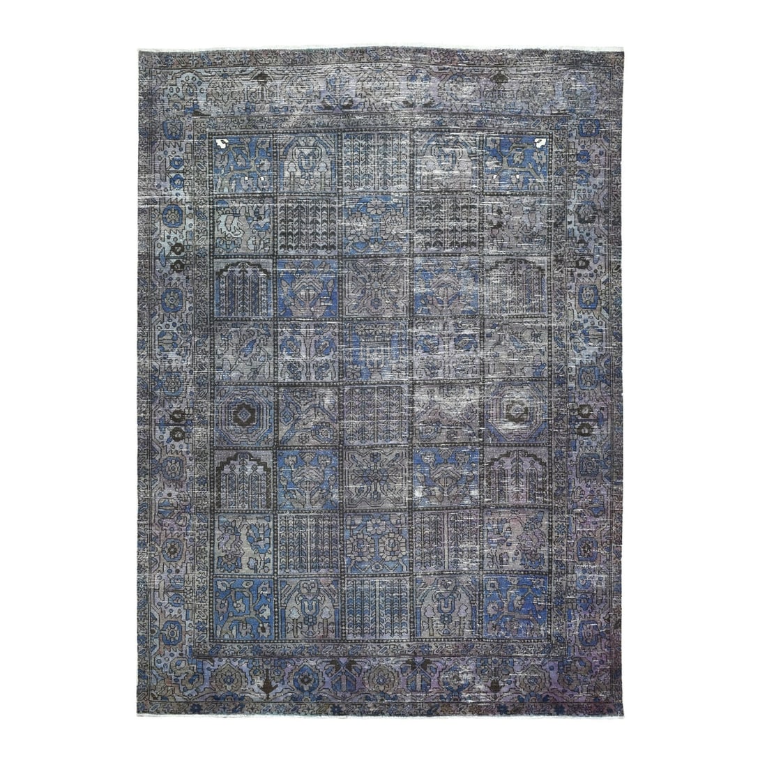 Vintage Worn Distress Color Tribal Hand Knotted Bohemian Rug 6'9"x9'3: Vintage Worn Distress Color Tribal Hand Knotted Bohemian Rug 6'9"x9'3 This vintage, hand-knotted rug boasts a unique, worn distress color and intricate tribal pattern, evoking a bohemian charm. Measur
