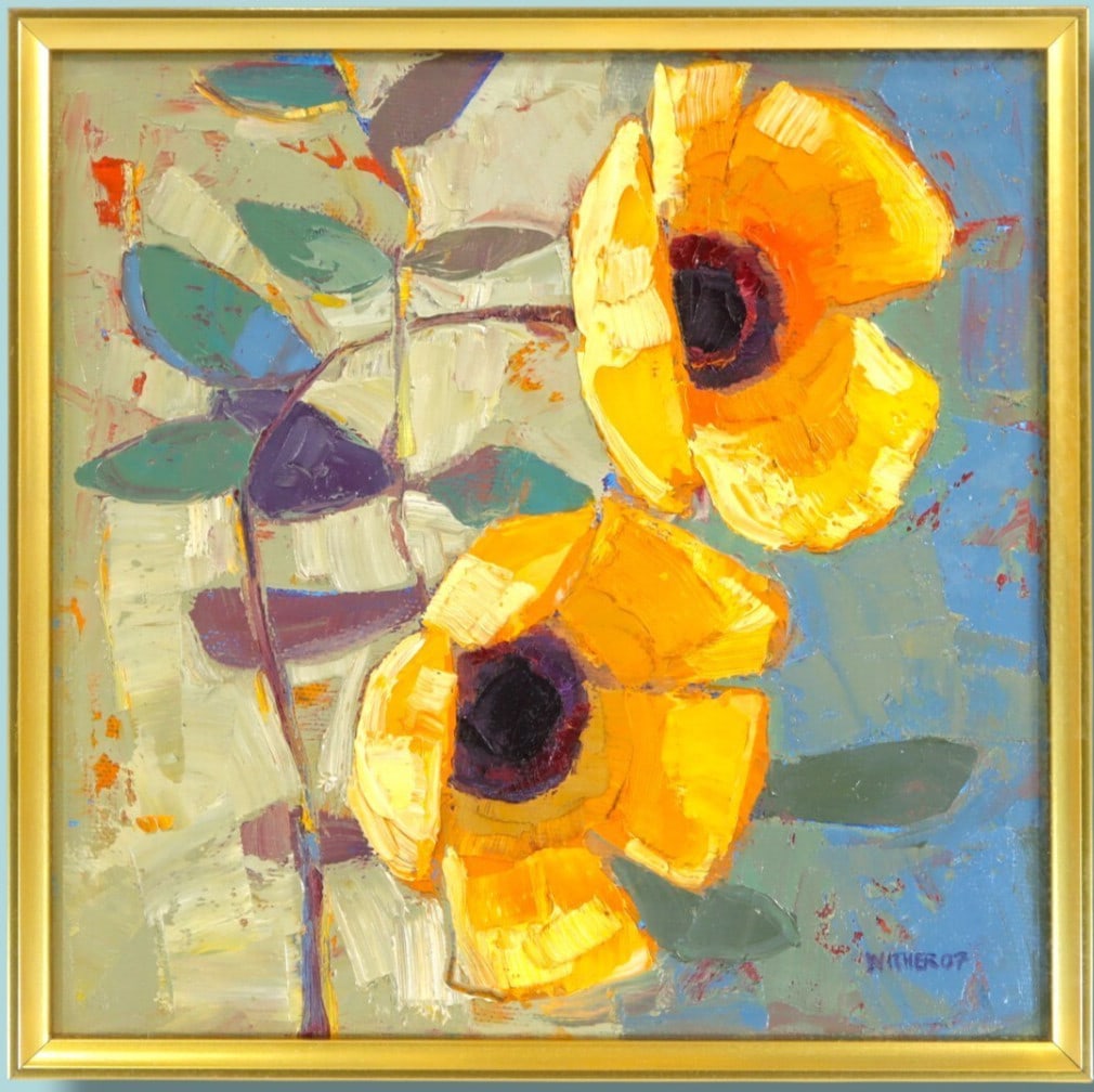 Kirsty Wither Oil Painting Yellow Flowers Impasto Signed 2007 British Art: Kirsty Wither Oil Painting Yellow Flowers Impasto Signed 2007 British Art Item Specifics: Unit Of Sale: Single Piece Artist: Kirsty Wither Signed By: Kirsty Wither Size: Medium Signed: Yes Material: C