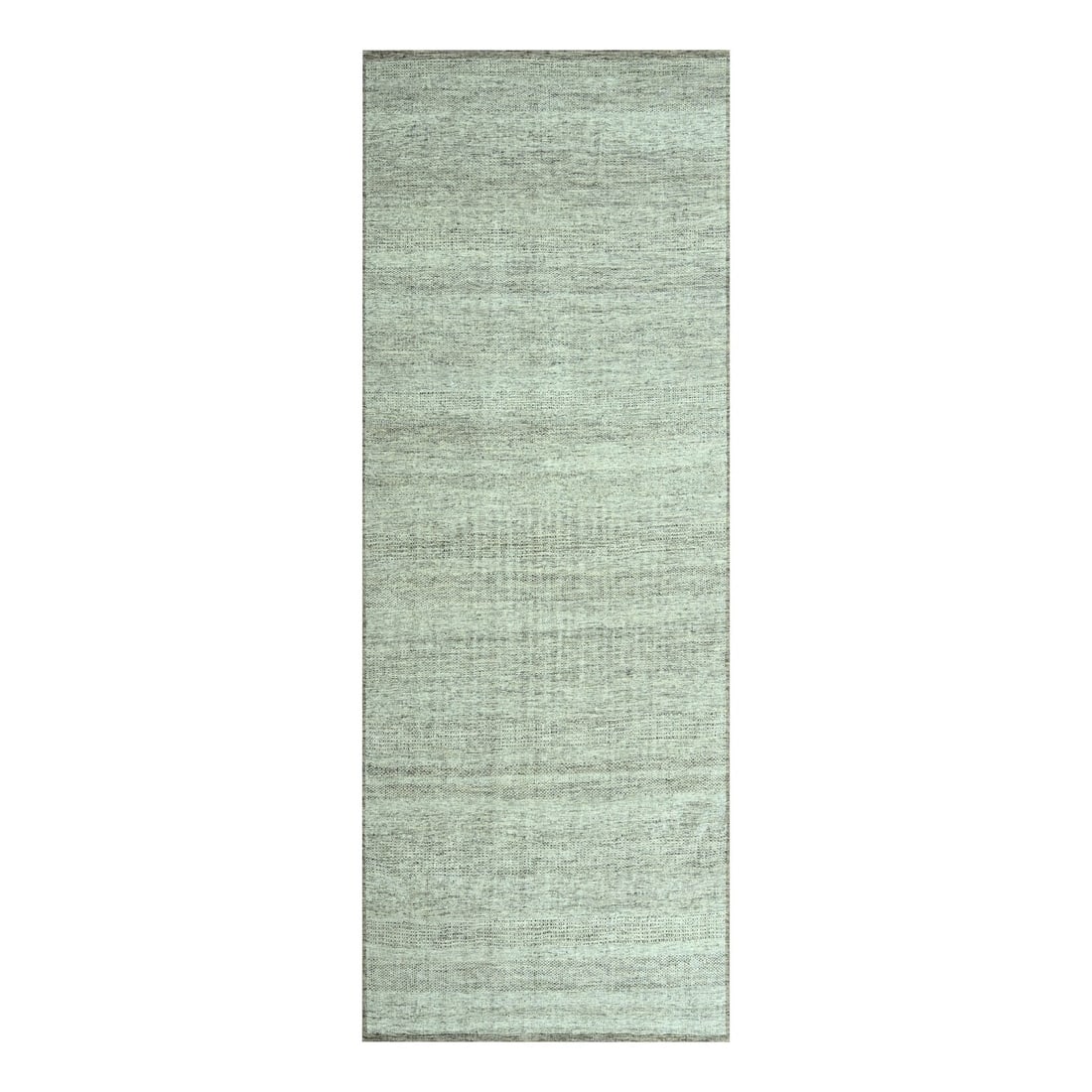 Hand Knotted Runner Rug 2'8"x6'3" Brown Pure Wool Oxidized Grass Design: Hand Knotted Runner Rug 2'8"x6'3" Brown Pure Wool Oxidized Grass Design Hand-knotted in pure wool, this 2'8"x6'3" brown runner rug boasts a striking oxidized grass design, adding a touch of modern ele