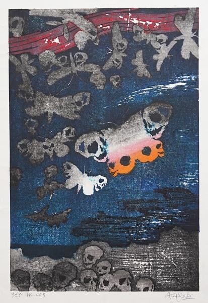 Akira Kurosaki Woodblock Print Work B 1967 Hand Signed Abstract Art: Akira Kurosaki Woodblock Print Work B 1967 Hand Signed Abstract Art Item Specifics: Artist: Akira Kurosaki Subject: Abstract Art Material: Paper Style: Japanese Size: 49 x 34 cm Year Of Production: 19