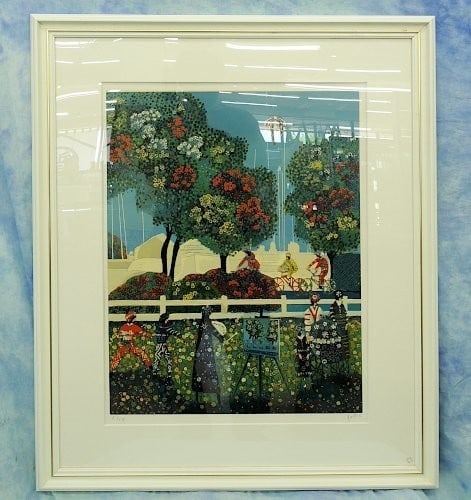 Isabel Baillen Signed Lithograph 175 Modern Garden Scene (1 of 8)