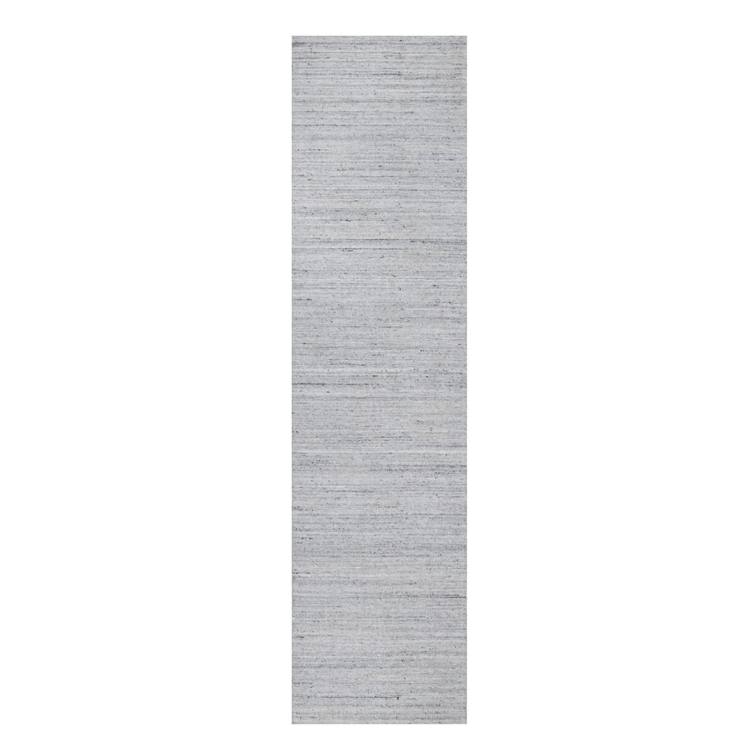 All Wool Runner Rug 2'6"x10' Modern Striae Design Hand Loomed White Plain: All Wool Runner Rug 2'6"x10' Modern Striae Design Hand Loomed White Plain Modern Striae Design Hand Loomed Wool Runner Rug with a striking ivory color and subtle texture, this 2'6"x10' rug boasts a cl