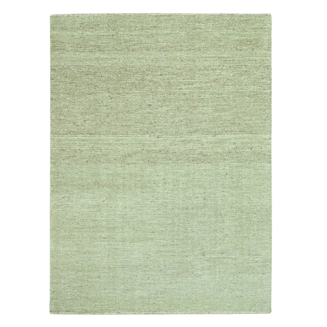 Modern Hand Knotted Rug 9'x12' Green Undyed Natural Textured Soft Wool: Modern Hand Knotted Rug 9'x12' Green Undyed Natural Textured Soft Wool Soft and serene, this 9'x12' hand knotted wool rug is a stunning example of modern design, with a rich green color that adds warm