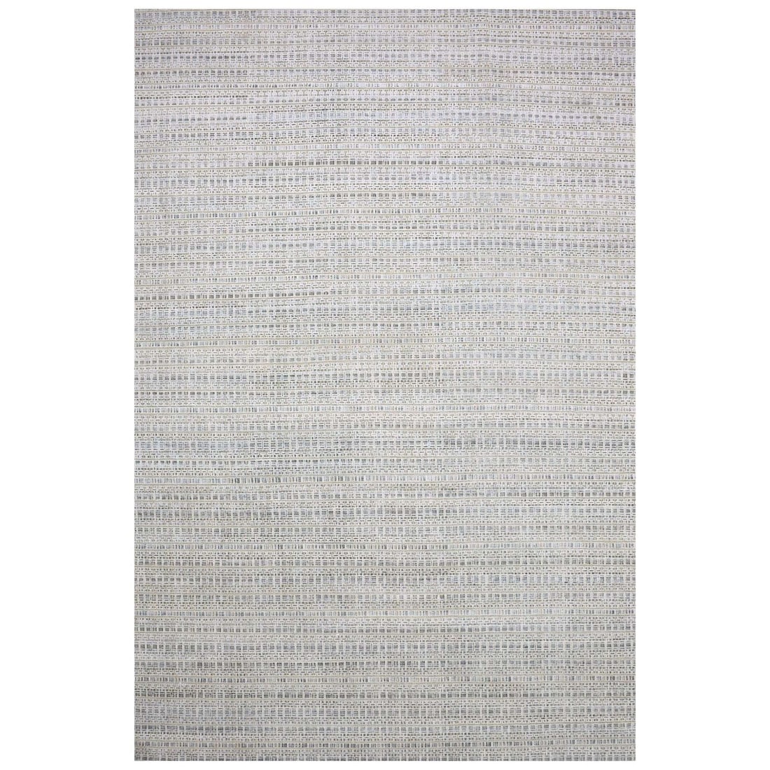 Gray Silk Wool Hand Knotted Oversized Modern Rug 14'x20'4: Gray Silk Wool Hand Knotted Oversized Modern Rug 14'x20'4 This 14'x20'4 gray silk wool hand-knotted oversized modern rug is a stunning piece of craftsmanship, boasting a rich, neutral color and intric