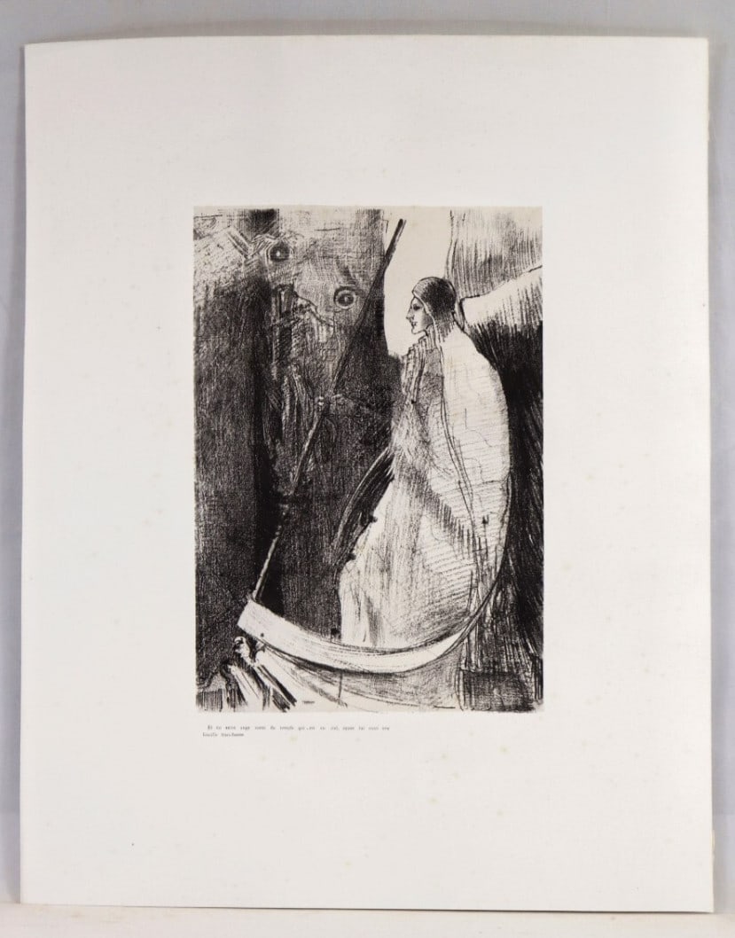 Symbolist Print France 1899 Angel Apocalypse Odilon Redon (1 of 8)