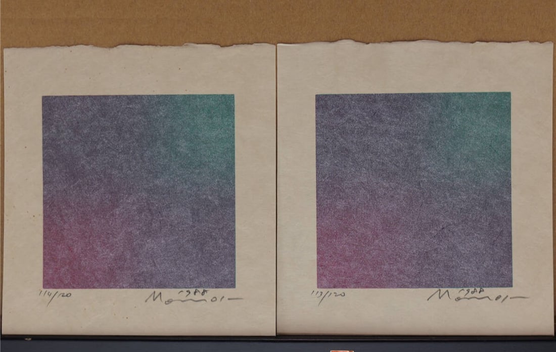 Silkscreen Signed Abstract Washi Paper Hisashi Momose Japanese: Silkscreen Signed Abstract Washi Paper Hisashi Momose Japanese Item Specifics: Unit Of Sale: Single Piece Artist: Hisashi Momose Signed By: Hisashi Momose Image Orientation: Portrait Size: Medium Sign