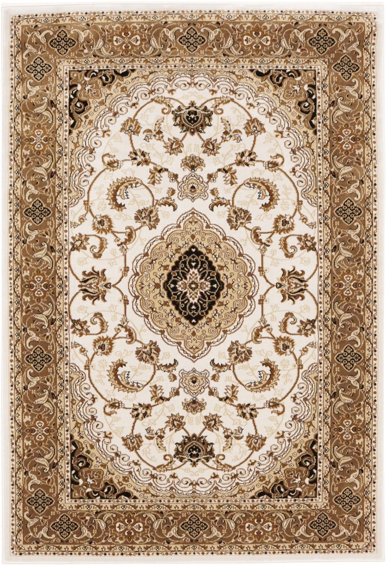 Classic Floral Design Ivory 4X6 Machine-Made Oriental Rug Foyer Decor Carpet Hand-Knotted: Classic Floral Design Ivory 4X6 Machine-Made Oriental Rug Foyer Decor Carpet Hand-Knotted Classic Floral Design Ivory 4X6 Machine-Made Oriental Rug Foyer Decor Carpet Hand-KnottedMade with polypropyle