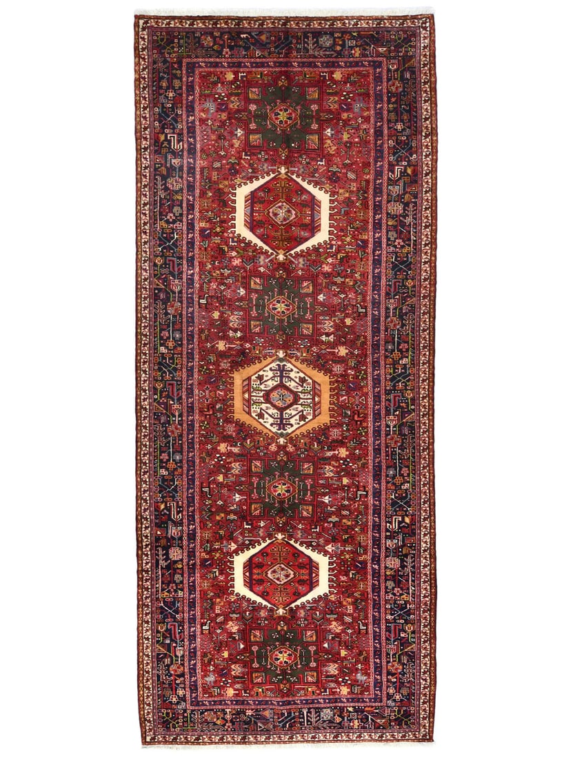5'3 X 12'10 Handmade Oriental Runner Rug Geometric Farmhouse Hallway 5X13 Ft Hand-Knotted (1 of 12)