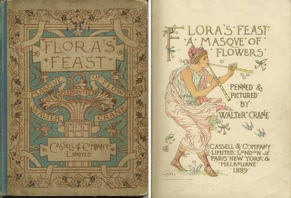 CRANE Walter 1889 Floras Feast Lithographs Color 40: CRANE Walter 1889 Floras Feast Lithographs Color 40 Item Specifics: Binding: Hardcover Title: Flora's Feast Publisher: Cassell & Company Subject: Art Nouveau Original/Facsimile: Original Year Printed: