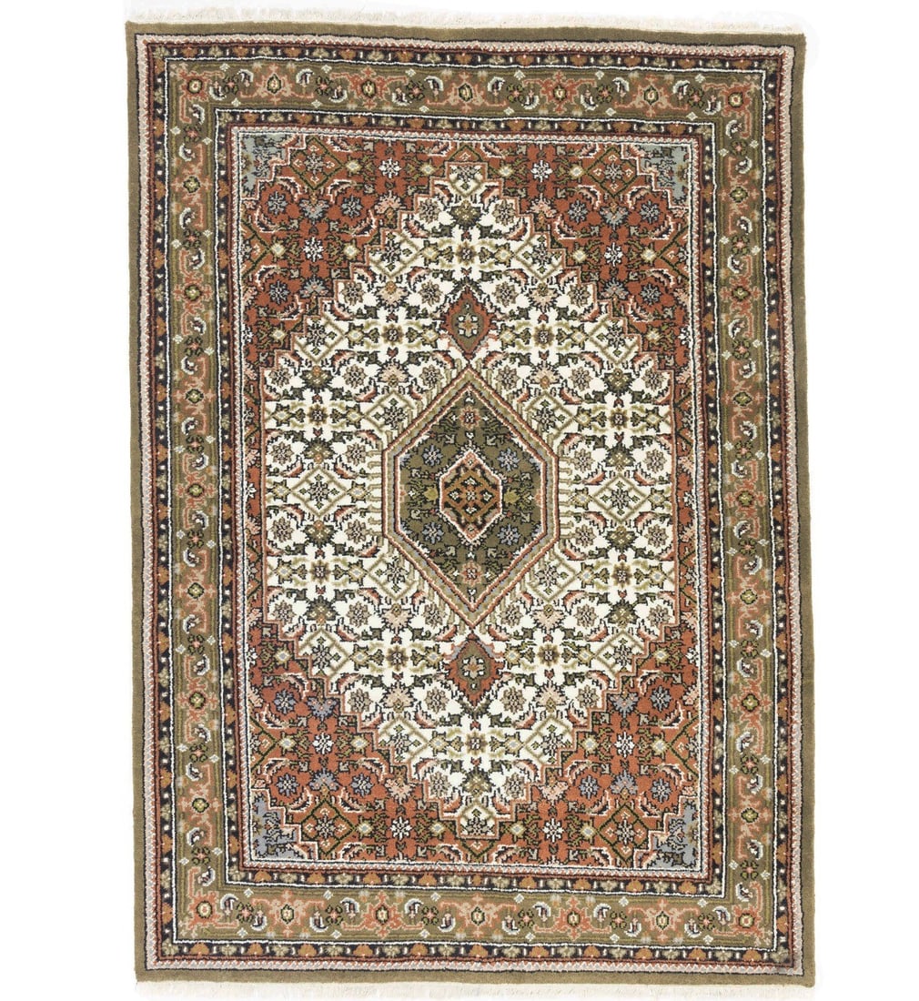 Indo-Bidjar Oriental Rug Floral Tribal Carpet Home Studio Office Dcor 6X8 Ft Hand-Knotted (1 of 20)