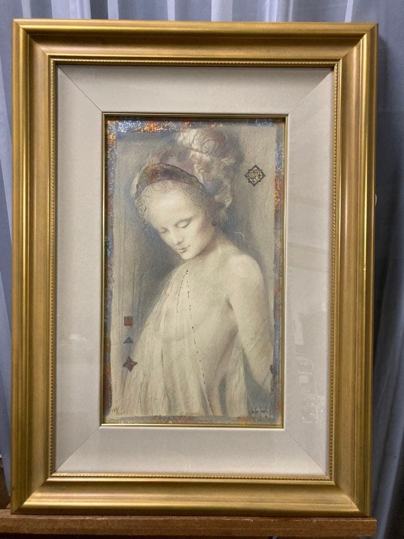 Signed Cassandra Markus Csaba Serigraph Hand Embellished Art Framed Portrait (1 of 10)