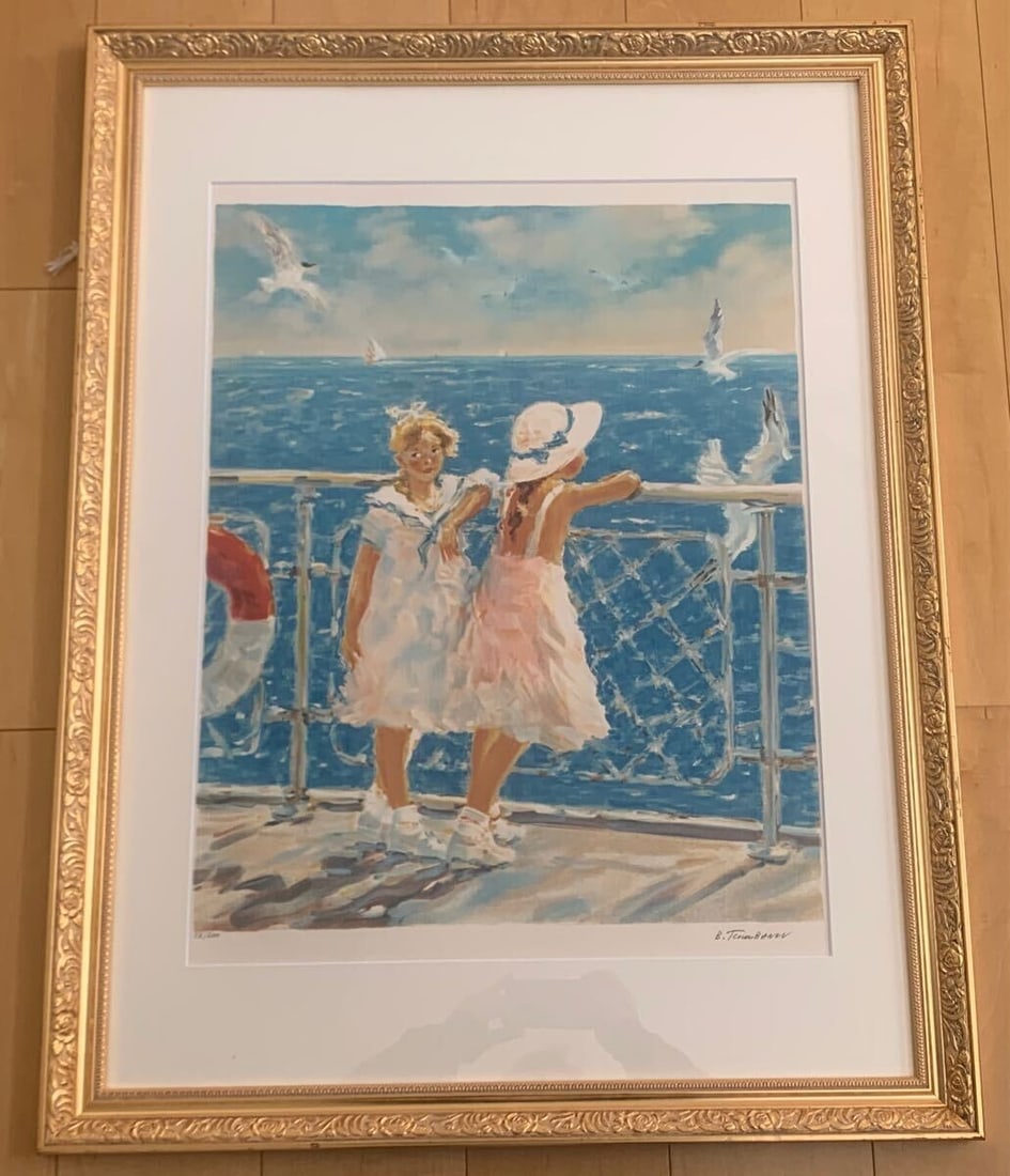 Signed Original Lithograph Print Framed by Boris Tchoubanov (1 of 8)