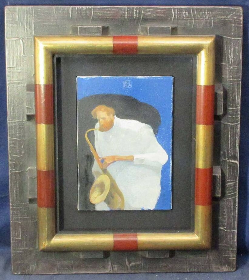 Jazz Saxophonist Chinese Art Framed Oil Painting Original By Cai Guo-Hua: Jazz Saxophonist Chinese Art Framed Oil Painting Original By Cai Guo-Hua Item Specifics: Artist: Cai Guohua Cai Guo Hua Signed By: Cai Guohua Signed: Yes Size: Small Material: Canvas Framing: Framed S