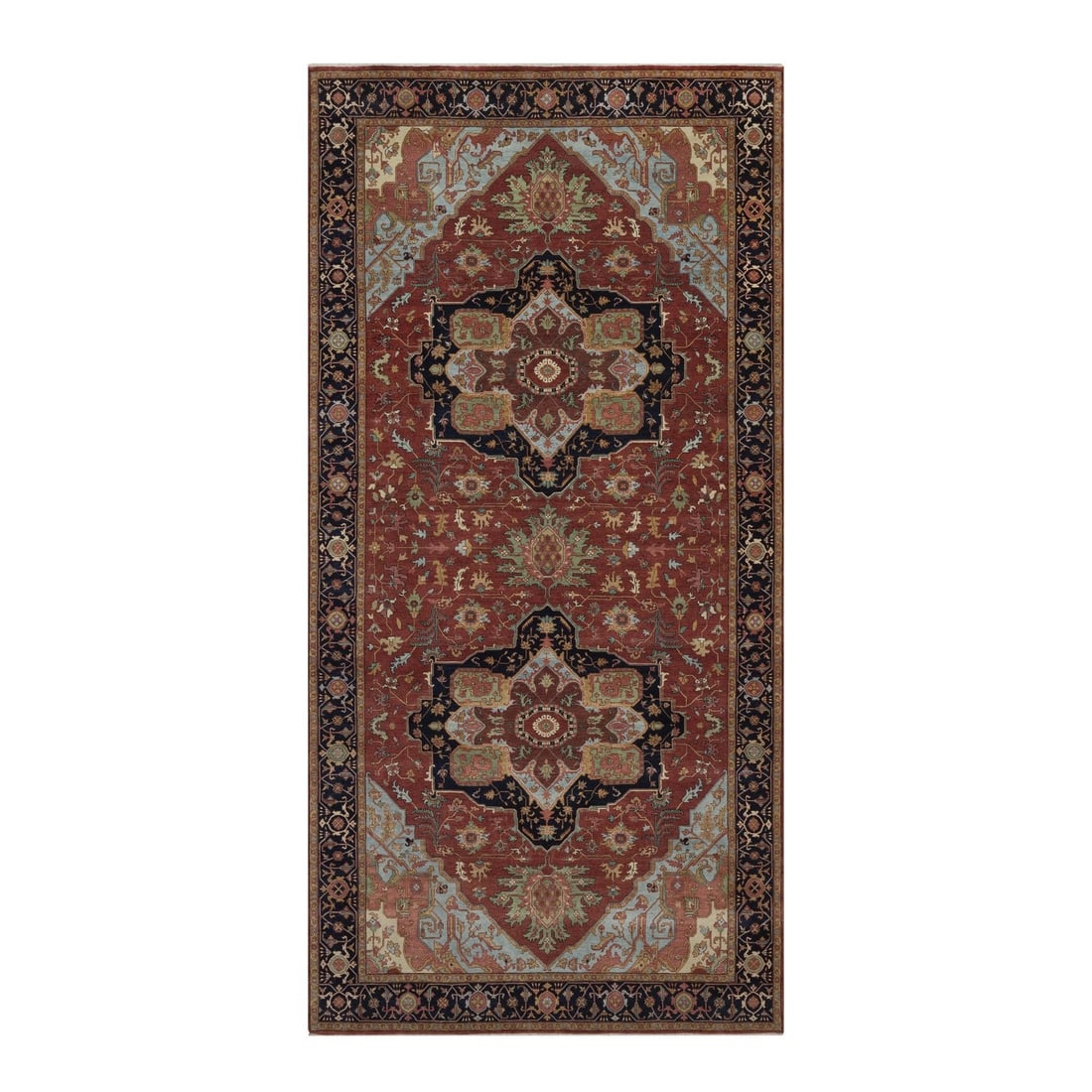 7'10"x16' Red Antiqued Heris Re-Creation Hand Knotted New Zealand Wool XL: 7'10"x16' Red Antiqued Heris Re-Creation Hand Knotted New Zealand Wool XL 7'10"x16' Red Antiqued Heris Re-Creation Hand Knotted New Zealand Wool XL is a stunning, hand-knotted rug in a rich red color 