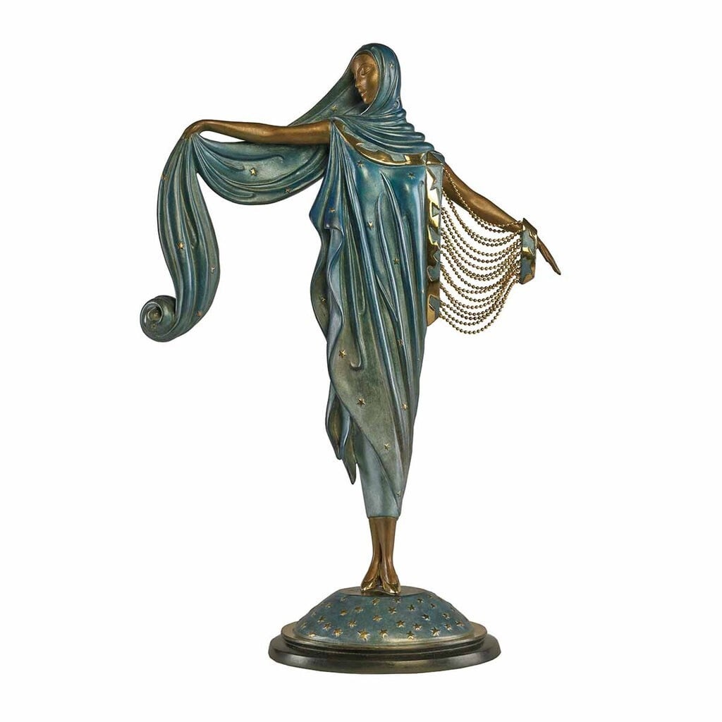 Erte - Moonlight 1985 Signed Bronze Sculpture Large Statue Very Good Condition: Erte - Moonlight 1985 Signed Bronze Sculpture Large Statue Very Good Condition Item Specifics: Artist: Erte Signed By: Erte Size: Large Signed: Yes Material: Bronze Original/Licensed Reprint: Original
