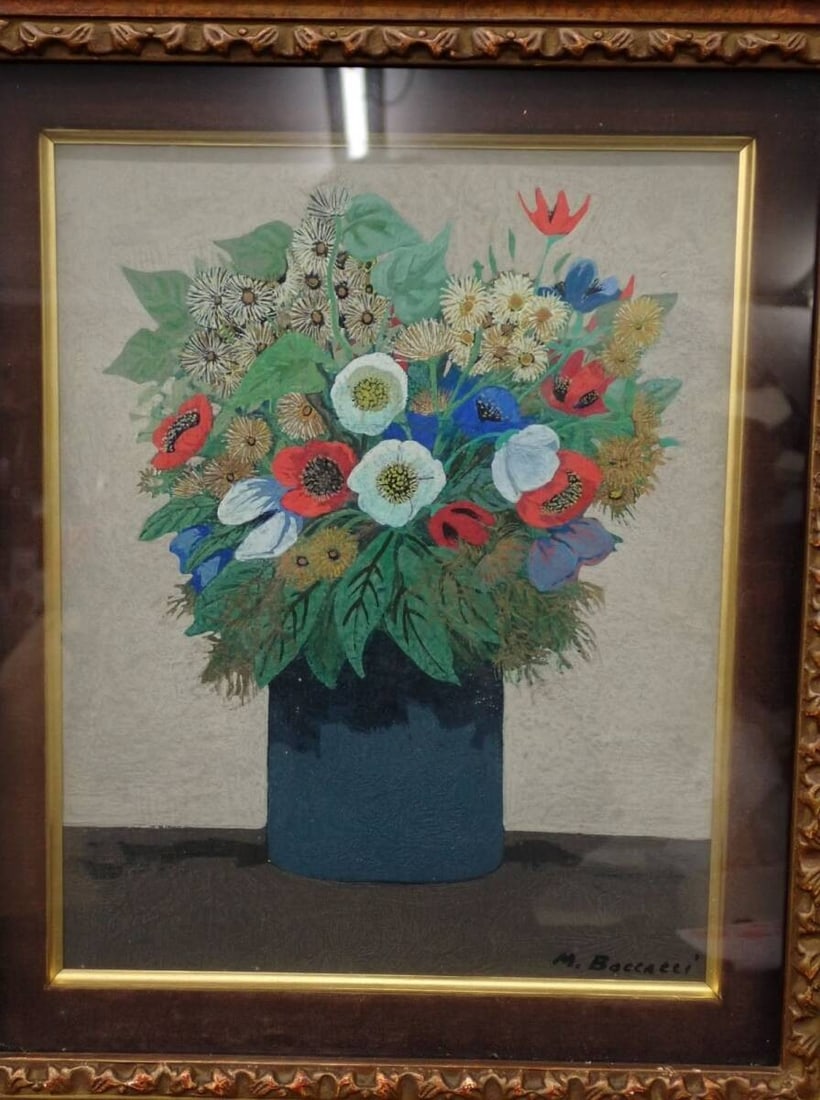 Marcello Boccacci Framed Floral Still Life Oil Painting on Board Signed: Marcello Boccacci Framed Floral Still Life Oil Painting on Board Signed Item Specifics: Artist: Marcello Boccacci Unit Of Sale: Single Piece Signed By: Marcello Boccacci Size: Small Signed: Yes Materi