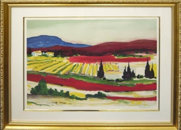 Provence Landscape Lithograph Signed Framed 250/ 59 Francois D'Arguin (1 of 10)