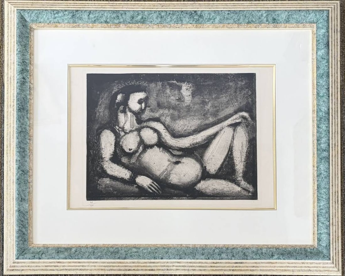 Georges Rouault Seated Nude Etching Aquatint Numbered 338/ 425: Georges Rouault Seated Nude Etching Aquatint Numbered 338/ 425 Item Specifics: Unit Of Sale: Single Piece Artist: Georges Rouault Size: Medium Material: Paper Framing: Framed Original/Licensed Reprint