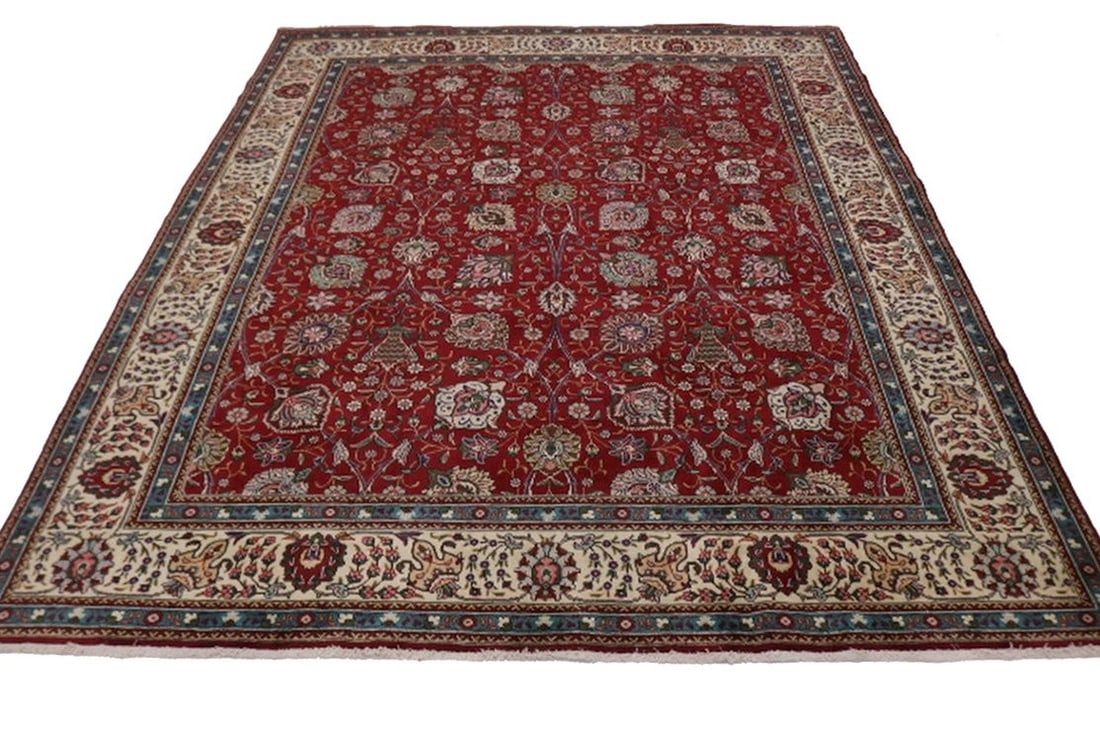 Rare Vintage Floral Traditional Rug Oriental Living Dining Room Carpet 10X13 Ft Hand-Knotted (1 of 15)