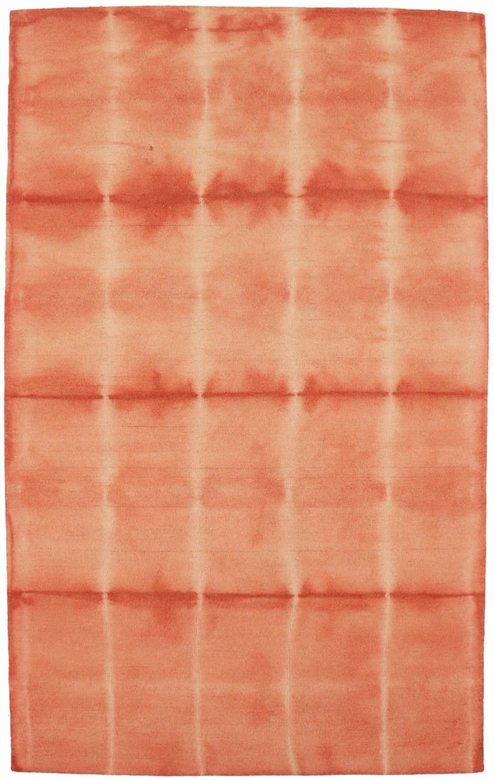 Coral Red Hand-Tufted 5X8 Tie-Dye Design Wool Rug Modern Kids Room Carpet Hand-Knotted: Coral Red Hand-Tufted 5X8 Tie-Dye Design Wool Rug Modern Kids Room Carpet Hand-Knotted Coral Red Hand-Tufted 5X8 Tie-Dye Design Wool Rug - A vibrant, modern rug that adds a pop of color to any room. M