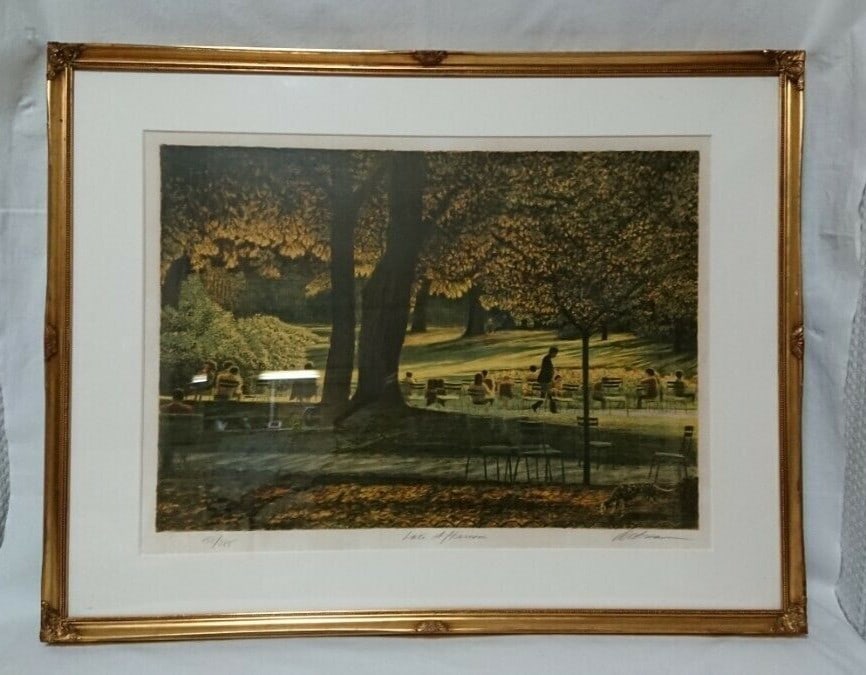 Original Lithograph Signed Framed Numbered Afternoon Original Late Harold Altman (1 of 9)