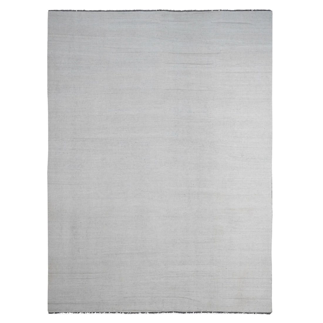 9'x12' White Flat Weave Solid Design Hand Woven Afghan Hand Spun Wool Rug: 9'x12' White Flat Weave Solid Design Hand Woven Afghan Hand Spun Wool Rug Handcrafted in Afghanistan, this 9'x12' white flat weave solid design hand-spun wool rug boasts a timeless, solid color palett