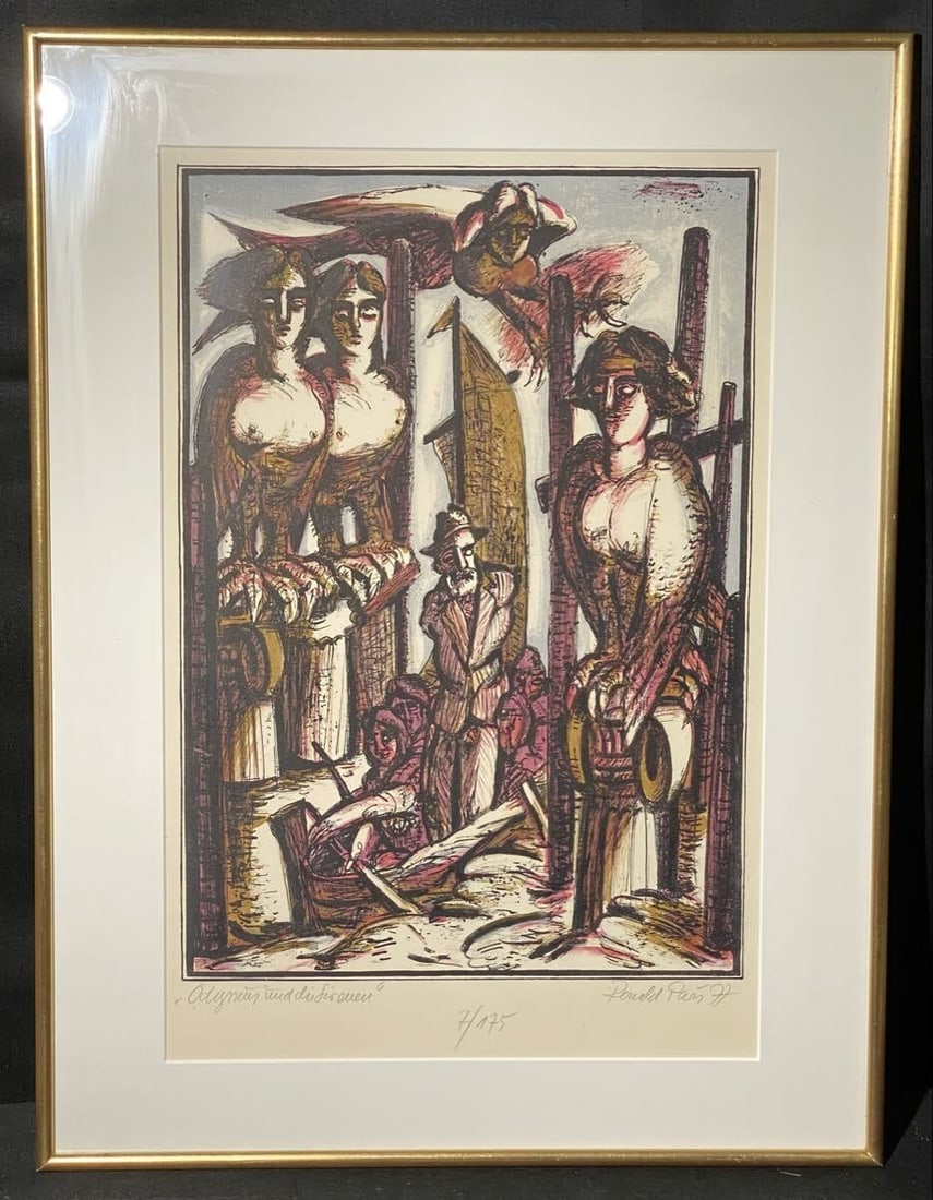 Paris Ronald Signed Lithograph 7 175 Modern German Expressionist Art (1 of 9)